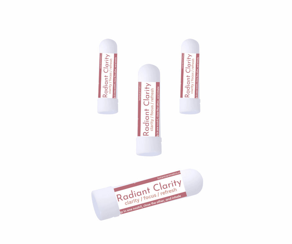 Radiant Clarity essential oil inhaler for menopause brain fog relief by Botanic Aromatics