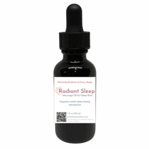 Botanic Aromatics Radiant Sleep oil in black dropper bottle with rose label
