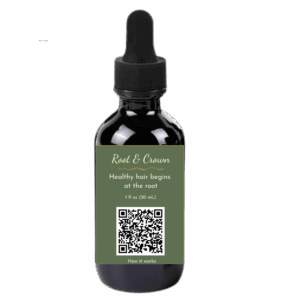 image of Root & Crown Hair natural, clean Support product label